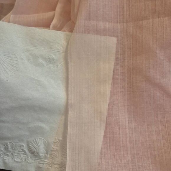 Fabric, Pale Pink Sheer Striped Cotton 45" wide x 2 yds - Picture 4 of 6